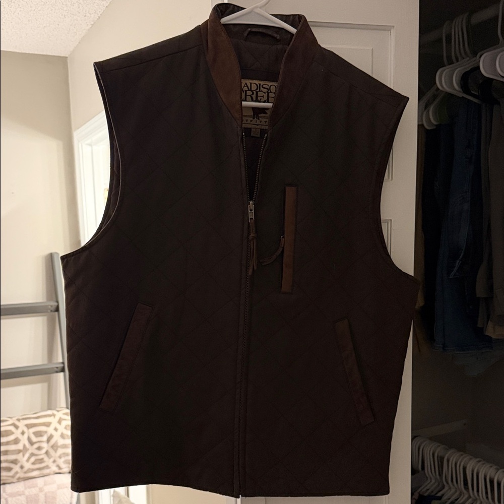 Men's Dark Brown Quilted Vest